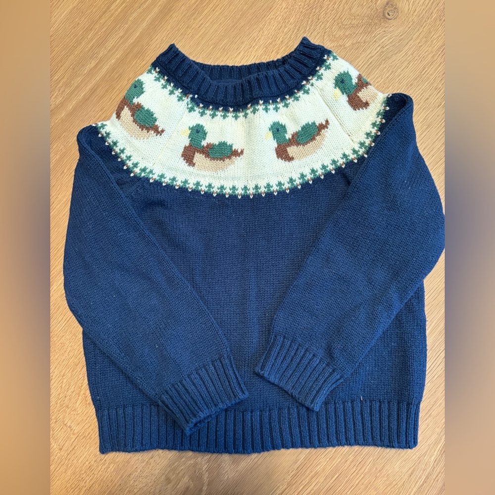 Little English - children’s duck sweater 3T